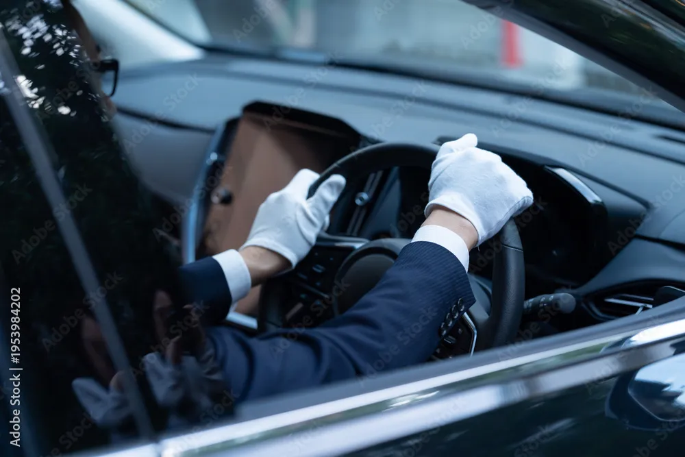 車を運転する乗務員