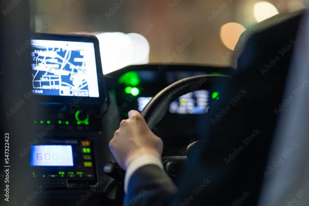配車システムを利用する乗務員